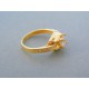 Zlatý dámsky prsteň žlté zlato kamienky DP55352Z 14 karátov 585/1000 3.52g