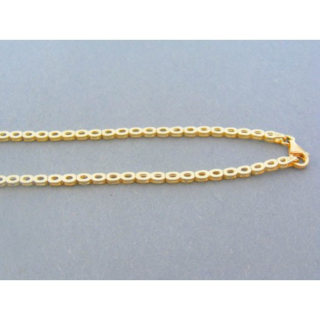Zlatá dámska retiazka náhrdelnik žlté zlato kamienky VR431128Z 14 karátov 585/1000 11.28g