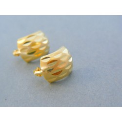 Zlaté dámske náušnice žlžé zlato vzorované VA174Z 14 karátov 585/1000 1.74g