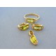 Zlatá dámska súprava náušnice prívesok prsteň VS60720Z 14 karátov 585/1000 7.20g
