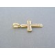 Zlatý prívesok krížik žlté zlato kamienky VIK119Z 14 karátov 585/1000 1.19g