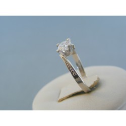 Zlatý dámsky prsteň biele zlato číre zirkóny VP52228B 14 karátov 585/1000 2.28g