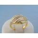 Zlatý dámsky prsteň žlté zlato číre kamienky DP57284Z 14 karátov 585/1000 2.84g