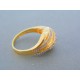 Zlatý dámsky prsteň žlté zlato číre kamienky DP57284Z 14 karátov 585/1000 2.84g