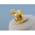 Zlatý dámsky prsteň žlté zlato číre kamienky zirkónu VP50491Z 14 karátov 585/1000 4.91g