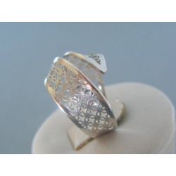 Zlatý dámsky prsteň biele zlato vzorovaný VP59356B 14 karátov 585/1000 3.56g