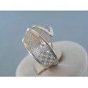 Zlatý dámsky prsteň biele zlato vzorovaný VP59356B 14 karátov 585/1000 3.56g