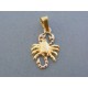 Zlatý prívesok znamenie škorpión žlté biele zlato DI238V 14 karátov 585/1000 2.38g