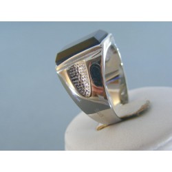 Pánsky prsteň ch. oceľ kameň onyx VPO651176 316L 11.76g