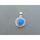 Strieborný dámsky prívesok s krásnym modrým opálom DIS122 925/1000 1.22g