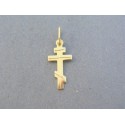 Zlatý prívesok krížik pravoslavný žlté zlato DIK030Z 14 karátov 585/1000 0.30g