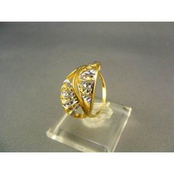Pekný dámsky prsteň viacfarebné zlata DP54288V