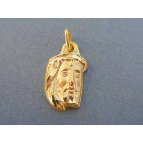 Zlatý prívesok hlava Ježiša žlté zlato DI136Z 14 karátov 585/1000 1.36g