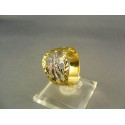 Zlatý dámsky prsteň so vzorom mohutný žlté biele zlato DP58291V