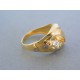 Zlatý dámsky prsteň vzorovaný žlté biele zlato DP59413V 14 karátov 585/1000 4.13g