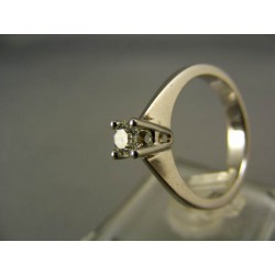 Diamantový prsteň v bielom zlate jeden kameň VD54435