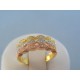 Zlatý dámsky prsteň žlté biele červené zlato kamienky VP56369V 14 karátov 585/1000 3.69g