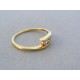 Zlatý dámsky prseň žlté zlato jemne kamienky DP52152Z 14 karátov 585/1000 1.52g
