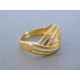 Zlatý dámsky prsteň žlté zlato zaujímavy tvar DP54305Z 14 karátov 585/1000 3.05g