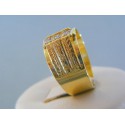 Zlatý dámsky prsteň žlté zlato vzorovaný kamienky DP59461Z 14 karátov 585/1000 4.61g