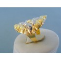 Zlatý dámsky prsteň žlté biele zlato vzorovaný VP58306V 14 karátov 585/1000 3.06g