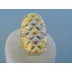 Zlatý dámsky prsteň žlté biele zlato vzorovaný VP58306V 14 karátov 585/1000 3.06g