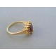 Zlatý dámsky prsteň žlté zlato český granát VP57307Z 14 karátov 585/1000 3.07g