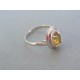 Zlatý dámsky prsteň biele zlato farebný kameň VP56287B 14 karátov 585/1000 2.87g