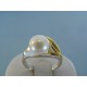Zlatý dámsky prsteň žlté biele zlato perla DP56423V 14 karátov 585/1000 4.23g