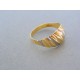 Zlatý dámsky prsteň vzorovaný žlté biele zlato DP57109V 14 karátov 585/1000 1.09g