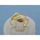 Zlatý dámsky prsteň vzorovaný žlté červené zlato DP62236V 14 karátov 585/1000 2.36g