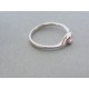 Strieborný dámsky prsteň ružový kameň DPS52141 925/1000 1.41g