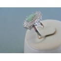 Strieborný dámsky prsteň zelený kameň DPS52476 925/1000 4.76g