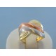 Zlatý dámsky prsteň vzorovaný žlté biele červené zlato DP55391V 14 karátov 585/1000 3.91g