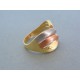 Zlatý dámsky prsteň vzorovaný žlté biele červené zlato DP55391V 14 karátov 585/1000 3.91g