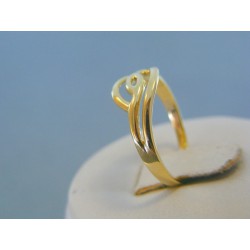 Zlatý dámsky prsteň vzorovaný žlté zlato DP53156Z 14 karátov 585/1000 1.56g
