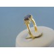 Zlatý dámsky prsteň český granát žlté zlato VP57298Z 14 karátov 585/1000 2.98g
