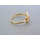 Zlatý dámsky prsteň mašľa žlté zlato kamienky VP48094Z 14 karátov 585/1000 0.94g