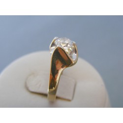 Zlatý dámsky prsteň žlté zlato zirkón VP54442Z 14 karátov 585/1000 4.42g