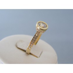 Zlatý dámsky prsteň žlté zlato zirkóny DP52283Z 14 karátov 585/1000 2.83g