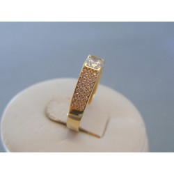 Zlatý dámsky prsteň zirkóny žlté zlato VP55247Z 14 karátov 585/1000 2.47g
