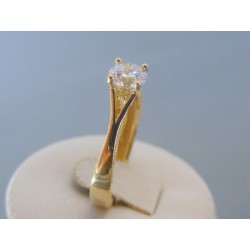 Zlatý dámsky prsteň zirkóny žlté zlato VP61442Z 14 karátov 585/1000 4.42g