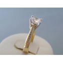 Zlatý dámsky prsteň žlté biele zlato zirkóny VP56339V 14 karátov 585/1000 3.39g