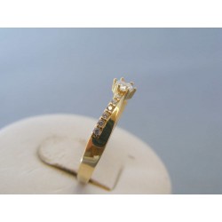 Zlatý dámsky prsteň žlté zlato zirkóny VP59161Z 14 karátov 585/1000 1.61g