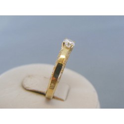 Zlatý dámsky prsteň kamienky žlté zlato DP55206Z 14 karátov 585/1000 2.06g