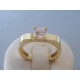 Zlatý dámsky prsteň žlté zlato kamienky DP57422Z 14 karátov 585/1000 4.22g