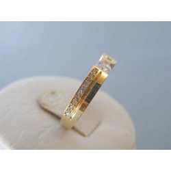 Zlatý dámsky prsteň žlté zlato zirkóny DP58244Z 14 karátov 585/1000 2.44g