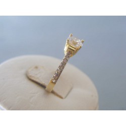 Zlatý dámsky prsteň žlté zlato zirkóny DP52183Z 14 karátov 585/1000 1.83g