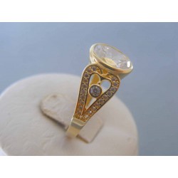 Zlatý dámsky prsteň žlté zlato zirkóny DP57529Z 14 karátov 585/1000 5.29g