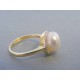 Zlatý dámsky prsteň perla zirkóny žlté zlato VP54336Z 14 karátov 585/1000 3.36g